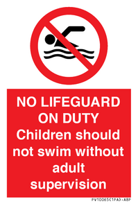 NO LIFEGUARD ON DUTY